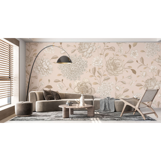 Papel pintado panorámico - Flores