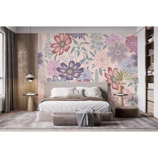 Papel pintado panorámico - Flores
