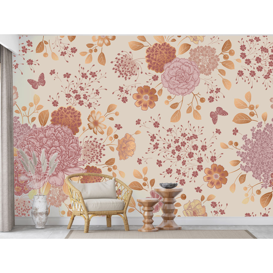 Papel pintado panorámico - Flores