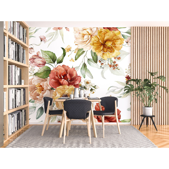 Papel pintado panorámico - Flores