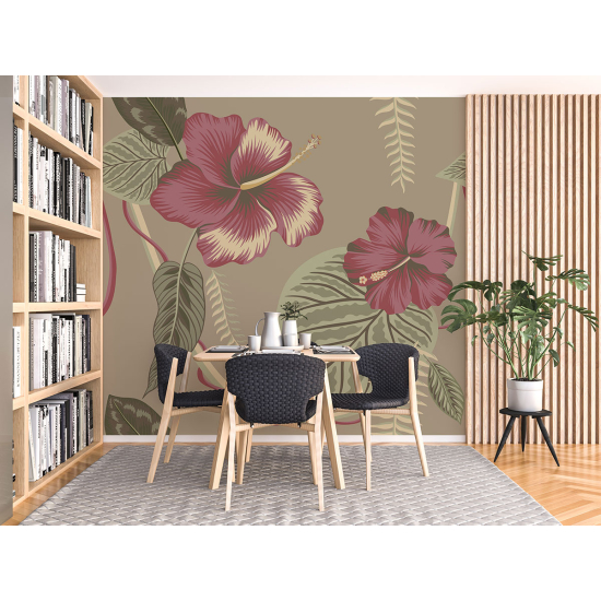 Papel pintado panorámico - Flores