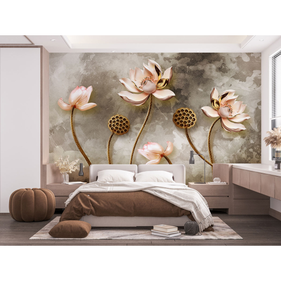 Papel pintado panorámico - Flores