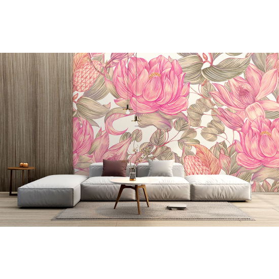 Papel pintado panorámico - Flores