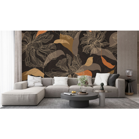 Papel pintado panorámico - Flores