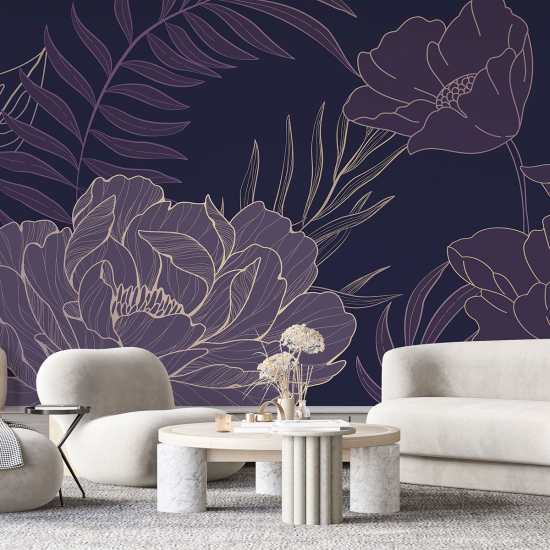 Papel pintado panorámico - Flores