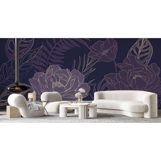 Papel pintado panorámico - Flores