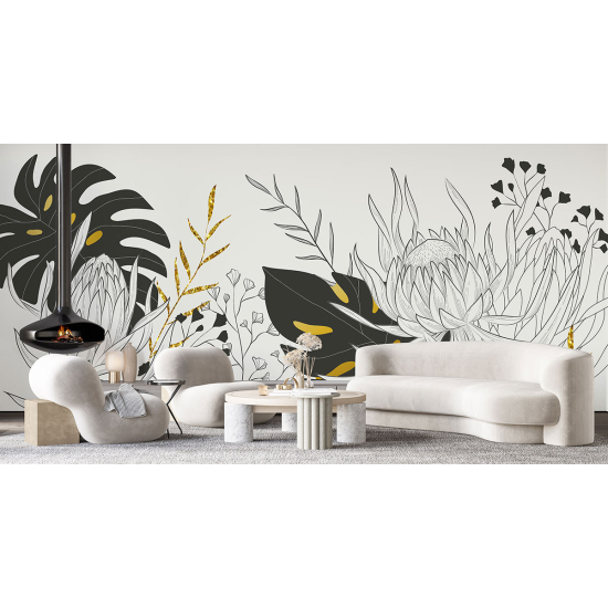 Papel pintado panorámico - Flores