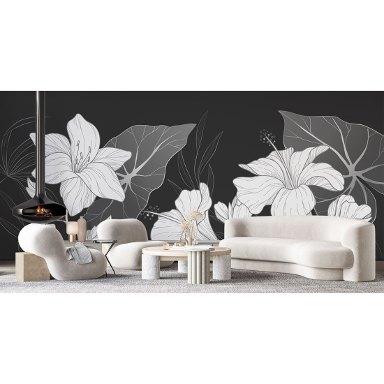 Papel pintado panorámico - Flores
