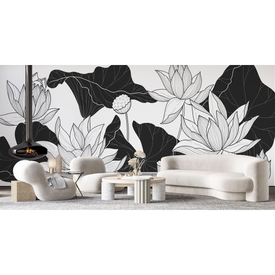 Papel pintado panorámico - Flores