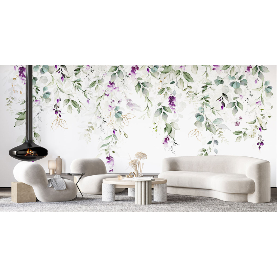Papel pintado panorámico - Flores