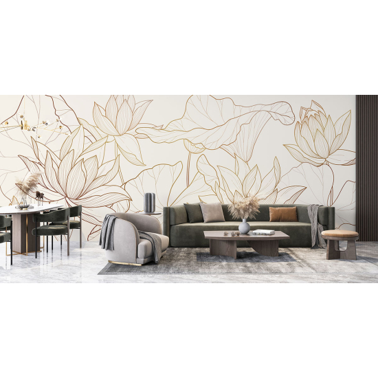 Papel pintado panorámico - Flores
