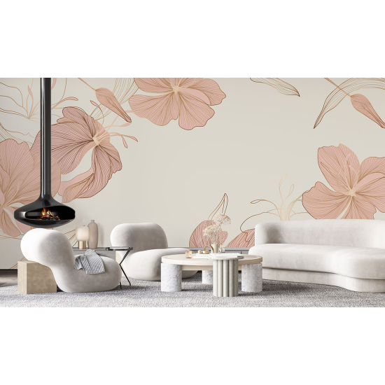 Papel pintado panorámico - Flores