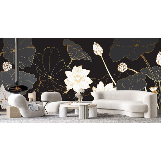 Papel pintado panorámico - Flores