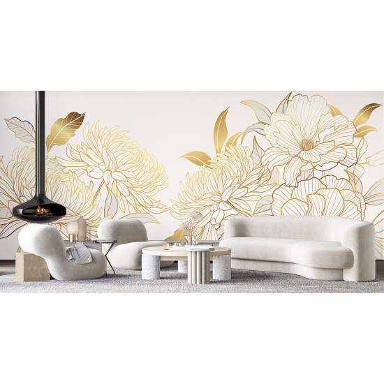 Papel pintado panorámico - Flores