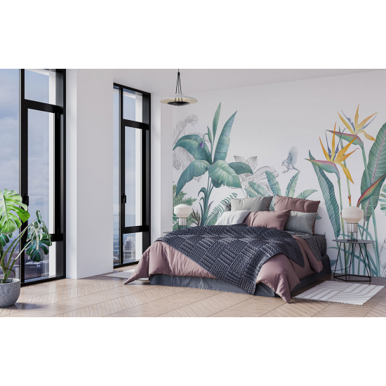 Papel pintado panorámico - Flores Exóticas