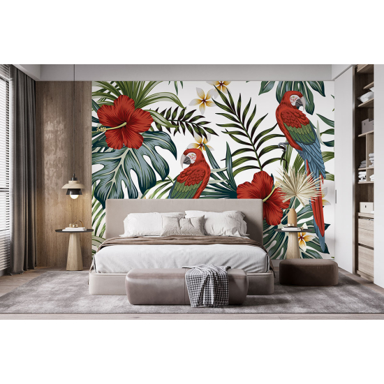 Papel pintado panorámico - Flores Loro