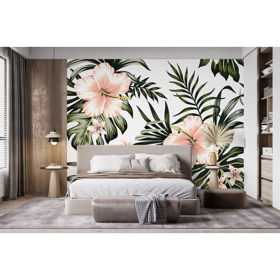 Papel pintado panorámico - Flores tropicales