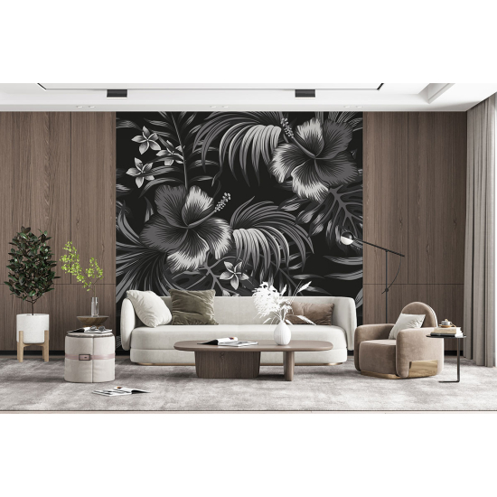 Papel pintado panorámico - Flores tropicales