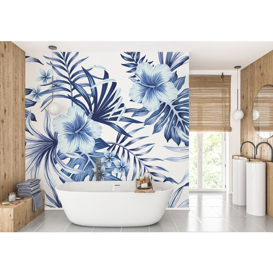 Papel pintado panorámico - Flores tropicales
