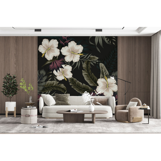 Papel pintado panorámico - Flores tropicales