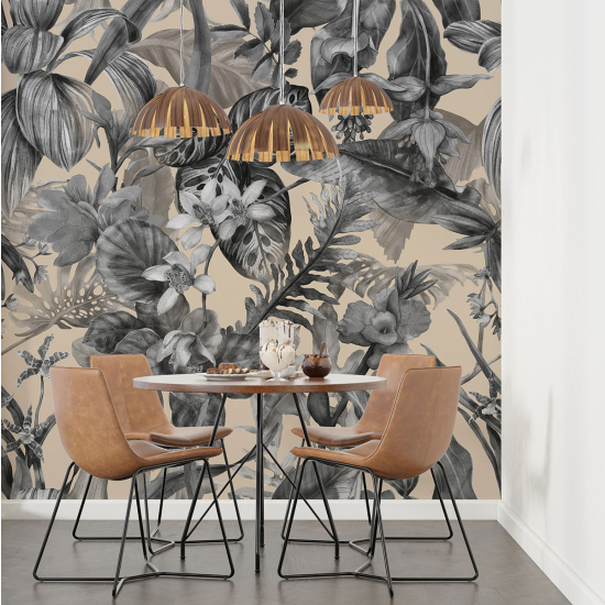 Papel pintado panorámico - Flores tropicales