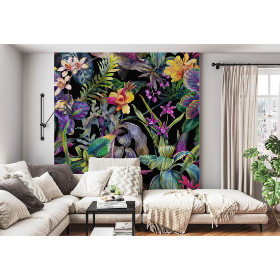 Papel pintado panorámico - Flores tropicales