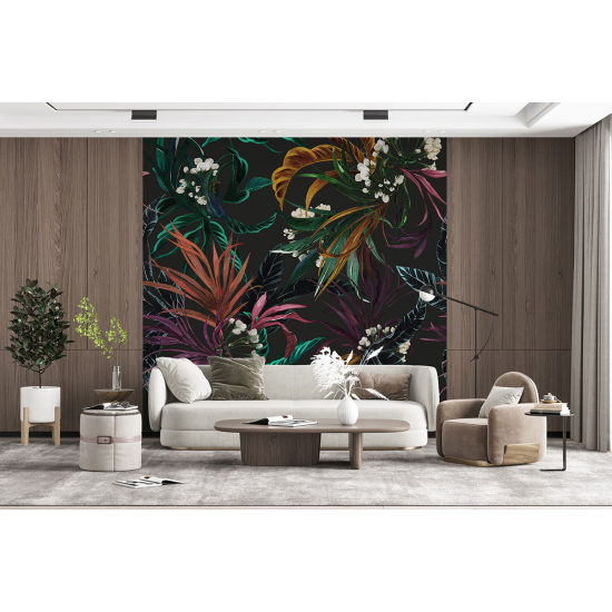 Papel pintado panorámico - Flores tropicales