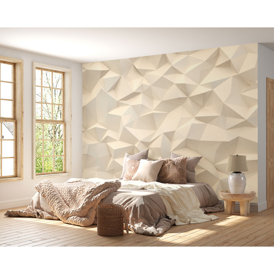 Papel pintado panorámico - Formas Geométricas Efecto 3D