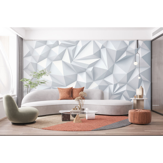Papel pintado panorámico - Formas Geométricas Efecto 3D