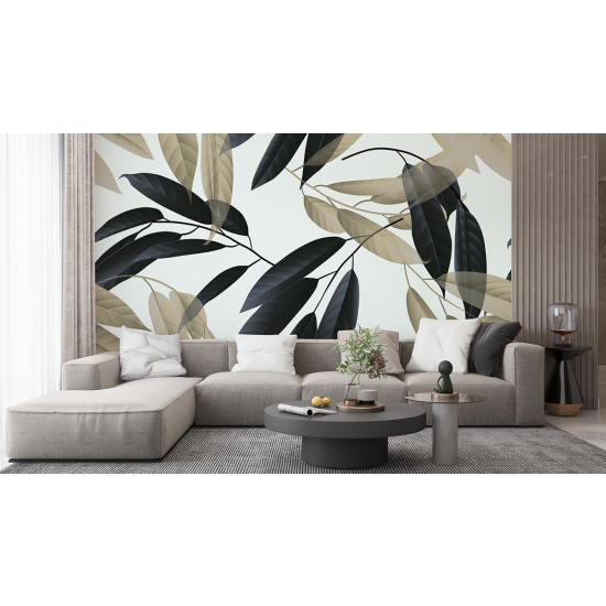 Papel pintado panorámico - Hojas