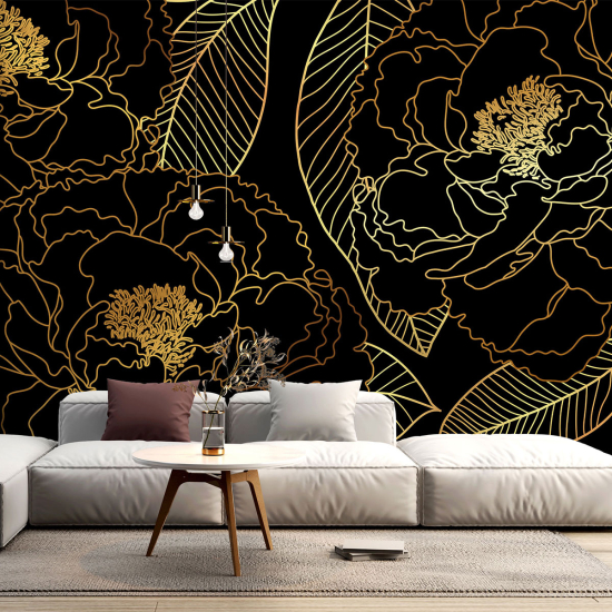 Papel pintado panorámico - Hojas