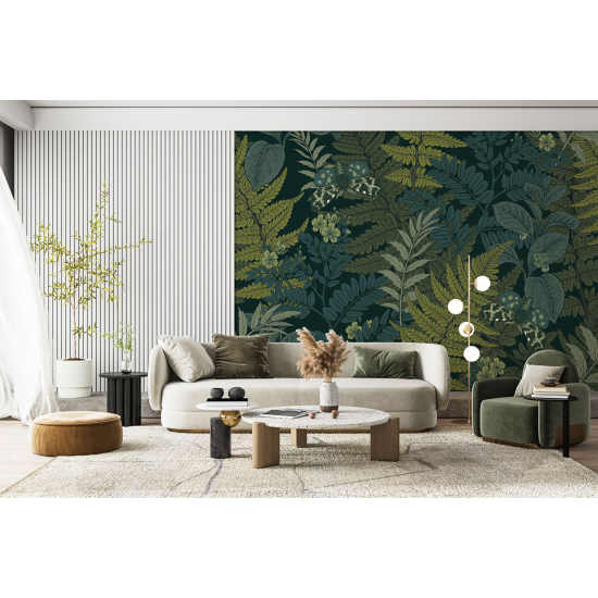 Papel pintado panorámico - Hojas Salvajes