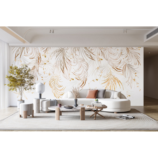 Papel pintado panorámico - Hojas tropicales