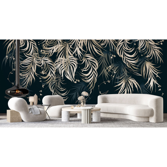 Papel pintado panorámico - Hojas tropicales