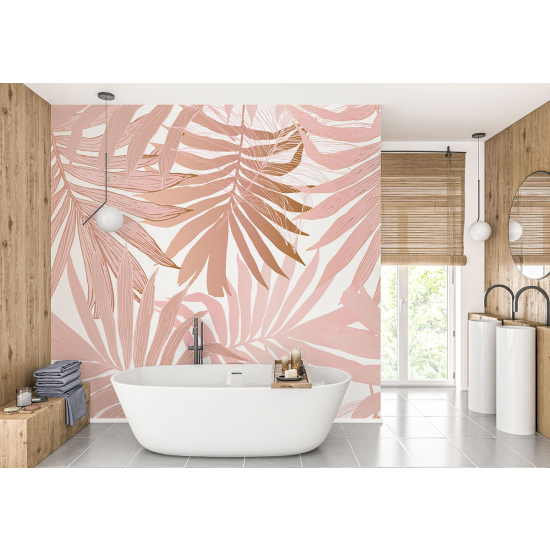 Papel pintado panorámico - Hojas tropicales