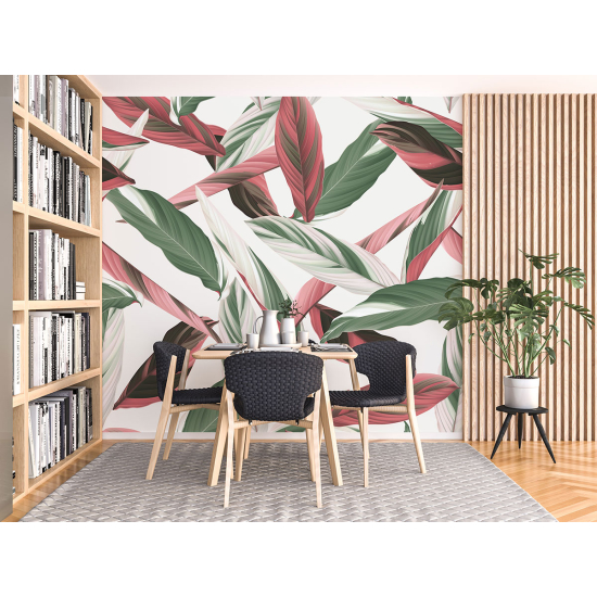 Papel pintado panorámico - Hojas tropicales