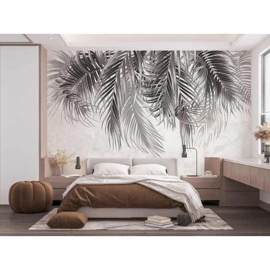 Papel pintado panorámico - Hojas tropicales