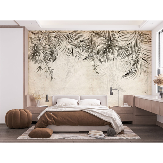 Papel pintado panorámico - Hojas tropicales