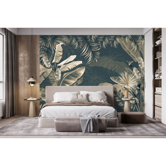 Papel pintado panorámico - Hojas tropicales