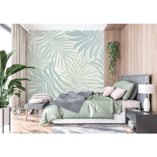 Papel pintado panorámico - Hojas tropicales