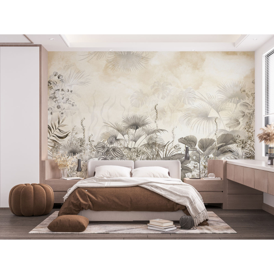 Papel pintado panorámico - Hojas tropicales