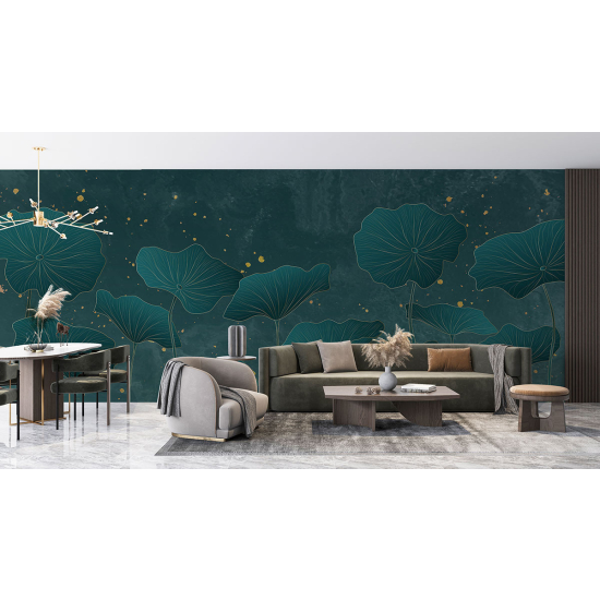 Papel pintado panorámico - Hojas tropicales