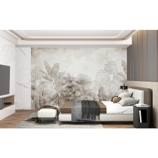 Papel pintado panorámico - Hojas tropicales
