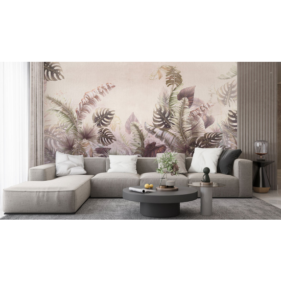 Papel pintado panorámico - Hojas tropicales