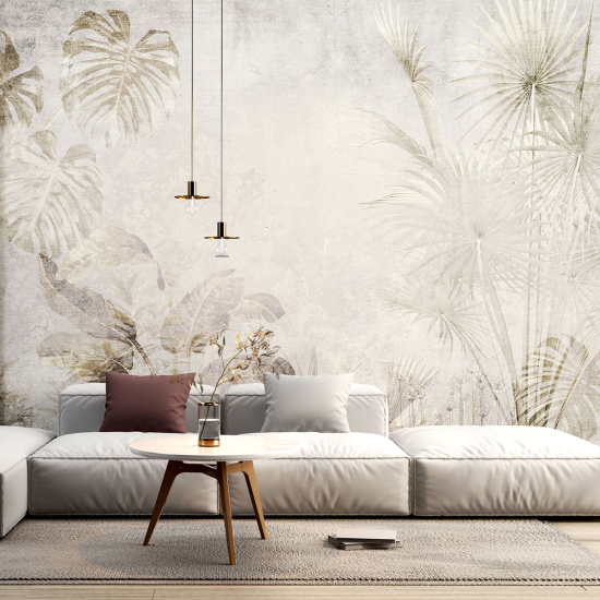Papel pintado panorámico - Hojas tropicales
