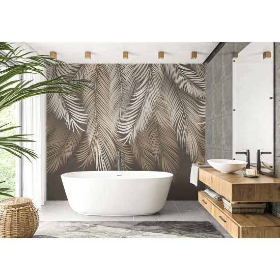 Papel pintado panorámico - Hojas tropicales