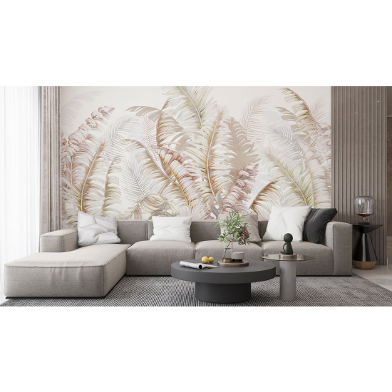 Papel pintado panorámico - Hojas tropicales