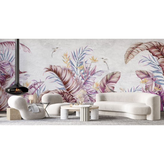 Papel pintado panorámico - Hojas tropicales