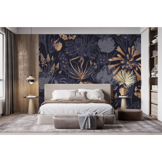 Papel pintado panorámico - Hojas tropicales