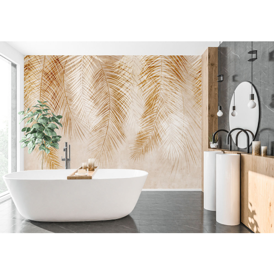 Papel pintado panorámico - Hojas tropicales